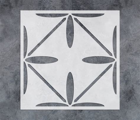 Amazon.com: GSS Designs Reusable Tile Stencils 12x12Inch Large Floor ...