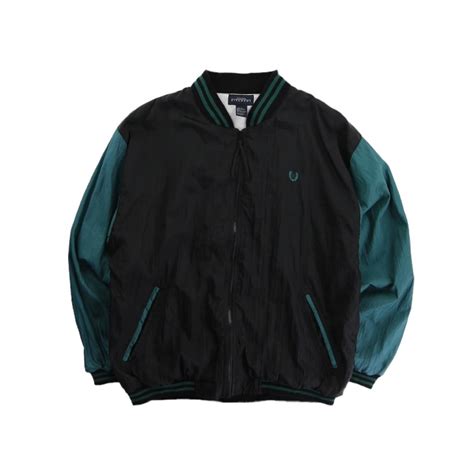 【OTSU】1990's GIVENCHY bi-color nylon track jacket -9360- | cv
