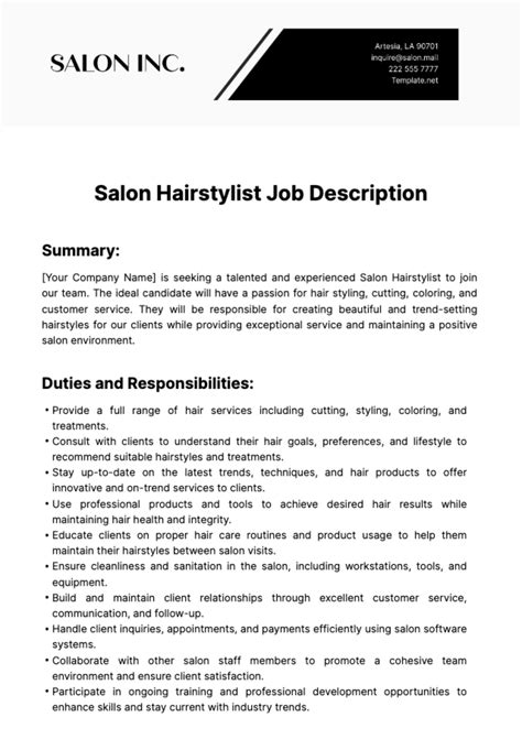 Stylist Job Requirements at Marjorie Lockett blog