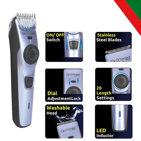 Groomiist Cordless Beard Trimmer CS-86 with 20 Length Settings with Ad ...