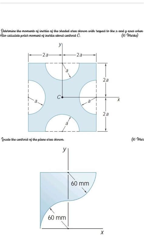 determine the moment of inertia of the shaded area shown with respect ...