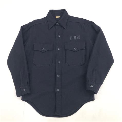 U.S.NAVY 70年代 MARTIN MFG. CO., INC. ウール C.P.O.シャツ WINGS OF THE NAVY ...