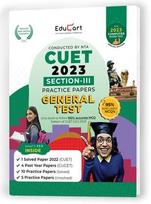 Educart Nta Cuet General Test Section III Practice Papers 2023: Buy ...