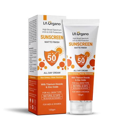 Sunscreen Matte Finish All Day Cream, UVA/UVB Protection - SPF 50 PA ...