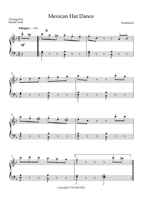 Mexican Hat Dance (arr. Martin Neill) by Traditional Sheet Music for ...