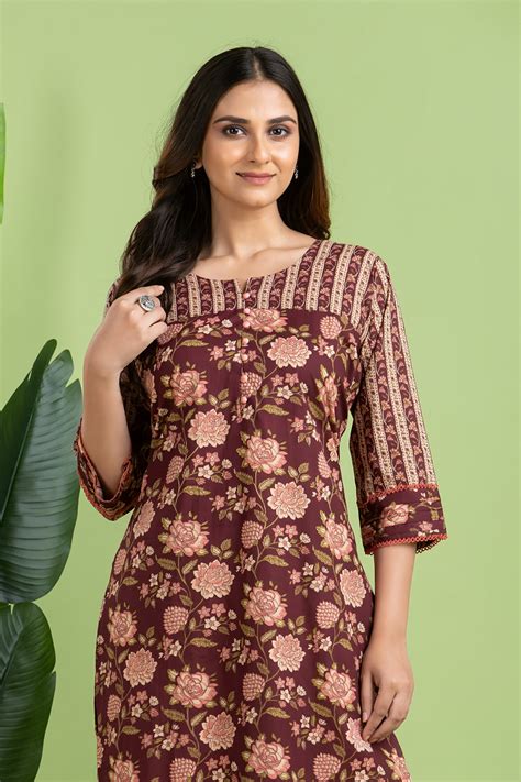 Purple Mix Match Floral Print Kurta – Rozaara
