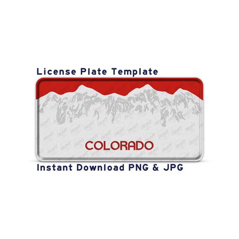 COLORADO Custom License Plate PNG Digital Download – Vanity Plate, Custom Print, Name Decal ...