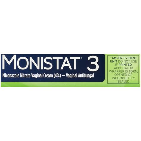 Monistat 3 Day Yeast Infection Treatment for Women, 3 Miconazole Cream ...