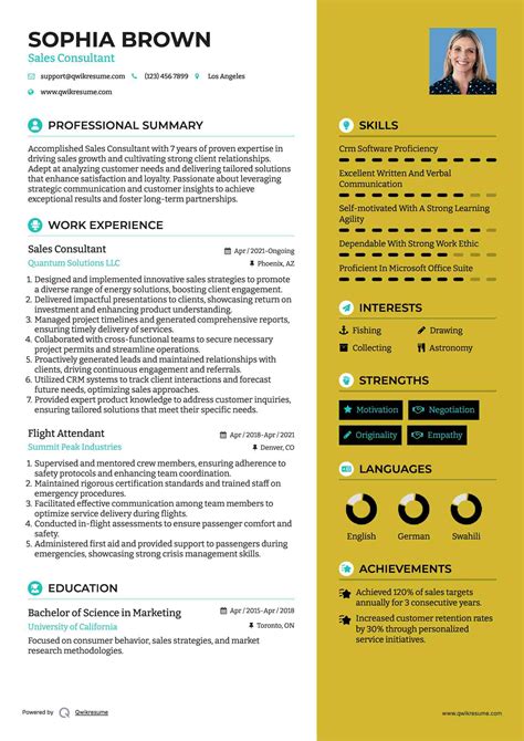 10+ Sales Consultant Resume Samples & Templates for 2025