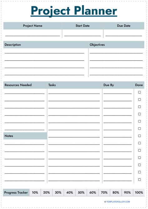 Image result for Project Planner Examples
