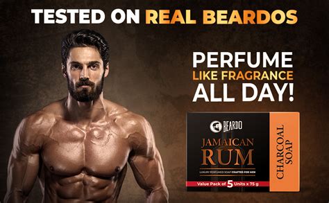 Buy Beardo Jamaican Rum Perfumed Luxury Soap for Men, 75g X 5 | Deep ...