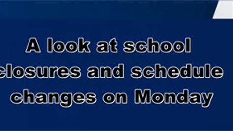 School closings and delays due to possible wintry weather and icy roads ...