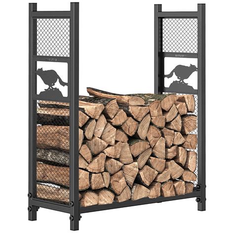 Buy Mr IRONSTONE 3 ft Firewood Rack, Outdoor Wood Rack for Firewood ...