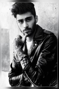 Singers Zayn Malik Black And White English Face Matte Finish Poster P ...