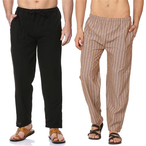 Aatman Men's Mid Rise One Size Eco-Friendly Cotton Regular Fit Pyjama ...