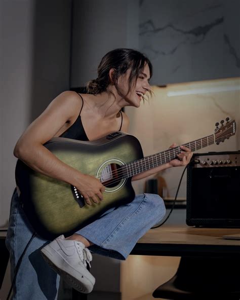 Donner Full Size Acoustic Electric Guitar Kit - India | Ubuy