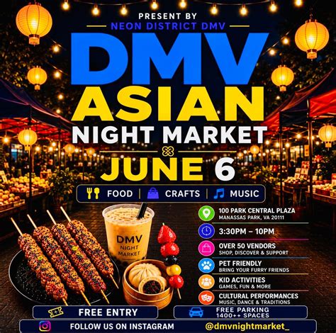 NEW - DMV Asian Night Market - Manassas Park, 100 Park Central Plaza ...