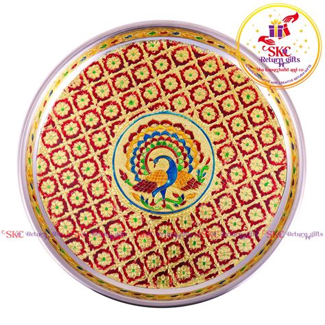 12 Inch Meenakari Pooja Plate – Sha Kapurchand & Co