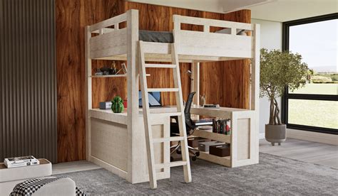 Full Size Loft Bed With Desk Plans - Step-by-step Guide - Etsy