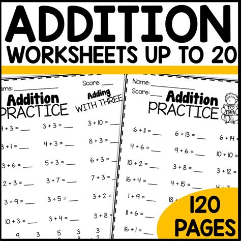 Practice Addition Worksheets Addition Worksheets Stock Illustrations