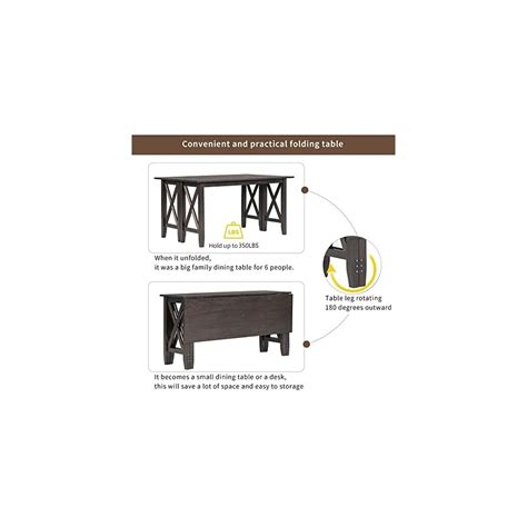 6 Piece Dining Room Table Set, Rustic Farmhouse | Ubuy India