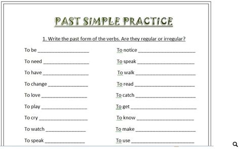 Image result for Past Simple Practice