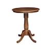 International Concepts Distressed Oak Round Traditional Counter Table ...