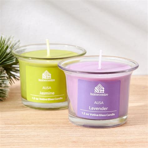 Buy Alisa Set of 2 Jasmin and Lavender Scented Jar Candles from Home ...