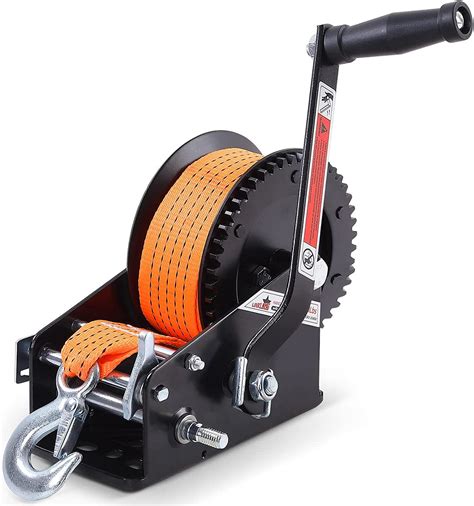 Buy 3500LBs Boat Trailer Winch with 33FTStrap, Heavy Duty Hand Winch ...