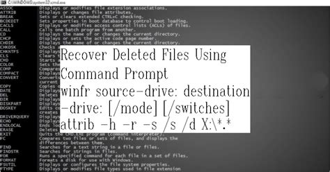Recover Deleted Files Using Command Prompt 的图像结果