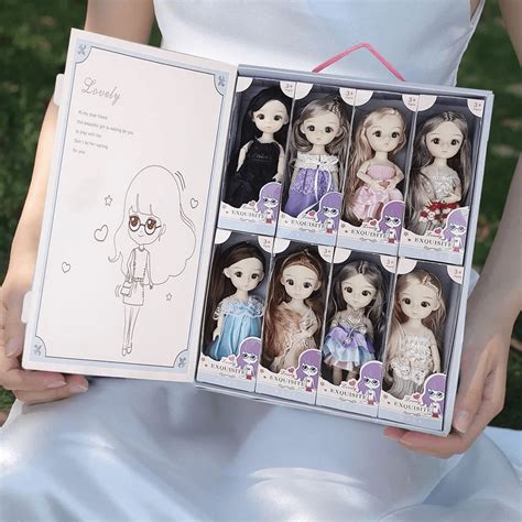 Set of 8 Exquisite Fashion Dolls – Collectible Mini Dolls with Stylish ...