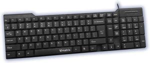 MATRIX KM-200 Wired USB Standard Multi-device Keyboard Compatible with ...