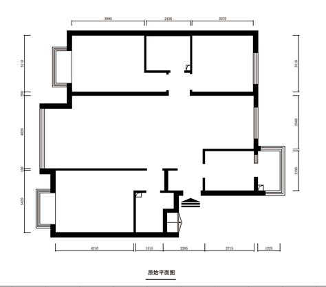 118平米三居室平面户型图_土巴兔装修效果图