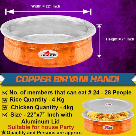 Biryani Handi Copper | Buy Copper Handi for Cooking at Best Prices in ...