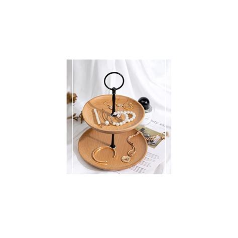 Cake Stand Two Tier European Style Wood Cake Display | Ubuy India