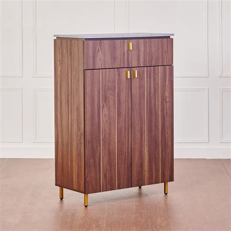 Buy Roger 15 Pairs Shoe Cabinet with Drawer - Brown from Home Centre at ...