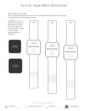 Fillable Online Try it On: Apple Watch Sizing Guide Fax Email Print ...