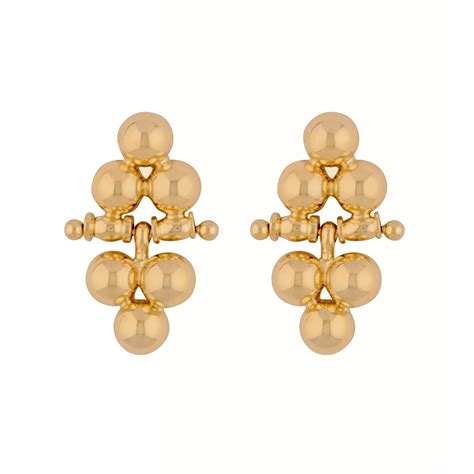 Beaded hollow ball design earring – ARISAA