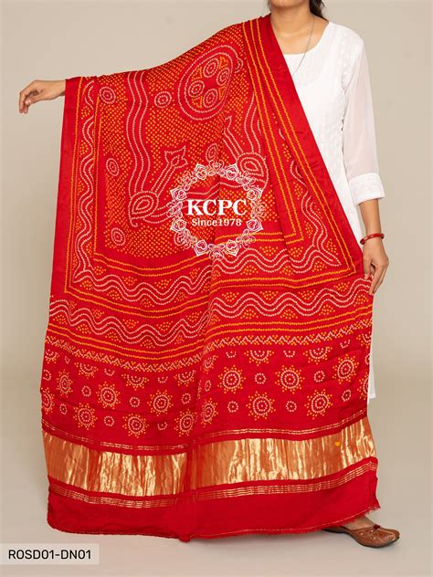 KcPc Modal Silk Bandhani Lagdi Patta Dupatta – KCPC Bandhani
