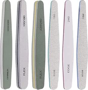 Beauté Secrets Korean Sand Paper 6pcs Nail Files Set for Manicure, Nail ...