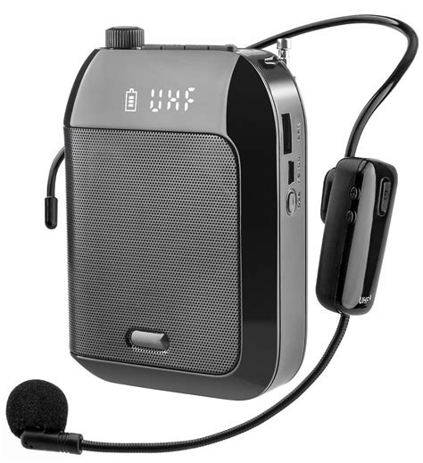 Buy UHF Wireless Voice Amplifier, 15W Rechargeable PA System (2400mAh ...