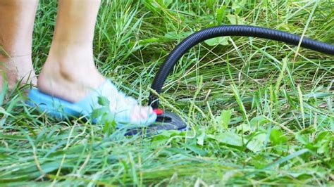 Woman Using a Foot Pump 的图像结果