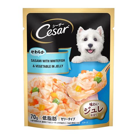 Cesar Adult Wet Dog Food, Sasami with Whitefish & Vegetables in Jelly ...