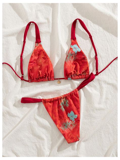 Snapklik.com : Womens 2 Piece Floral Tropical Print Bikini Set Boho ...