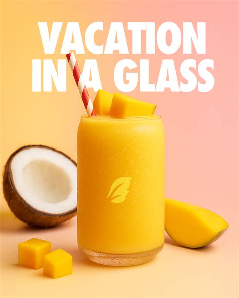 Mango Coconut Smoothie by Poptopia: Tropical Bliss in a Sachet