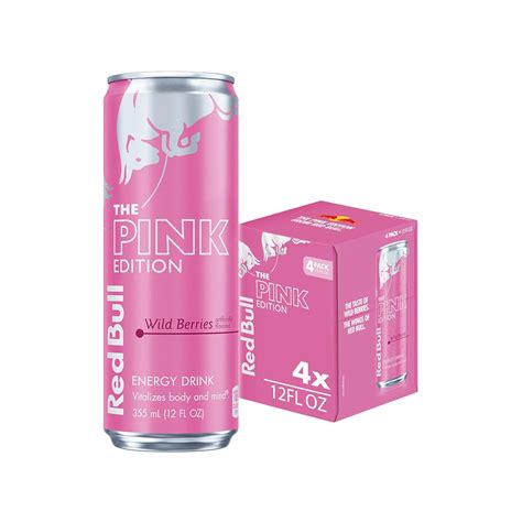 Amazon.com : Red Bull Wild Berries, Pink Edition, with 114mg Caffeine ...