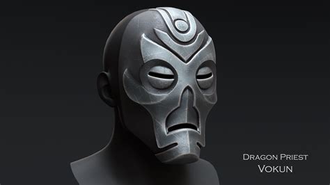 Skyrim Dragon Priest Mask - Vokun - Blender Market