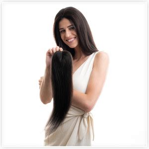 hair originals 100% Natural Human Silk Clip Based Scalp Topper (2X4, 16 ...