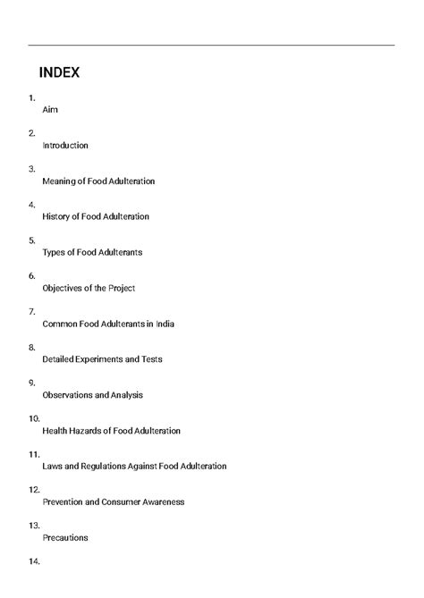 Investigatory Project on Food Adulteration: Methods & Findings - Studocu