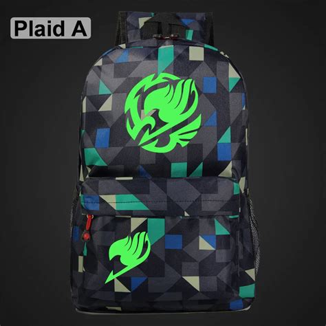 Anime Green Light Luminous Cartoon Fairy Tail Boy Girl School Bag – CRAZE